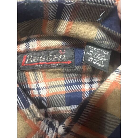 Rugged Men’s Cotton Lightweight flannel Shirt Sz L NWOT - Picture 6 of 6